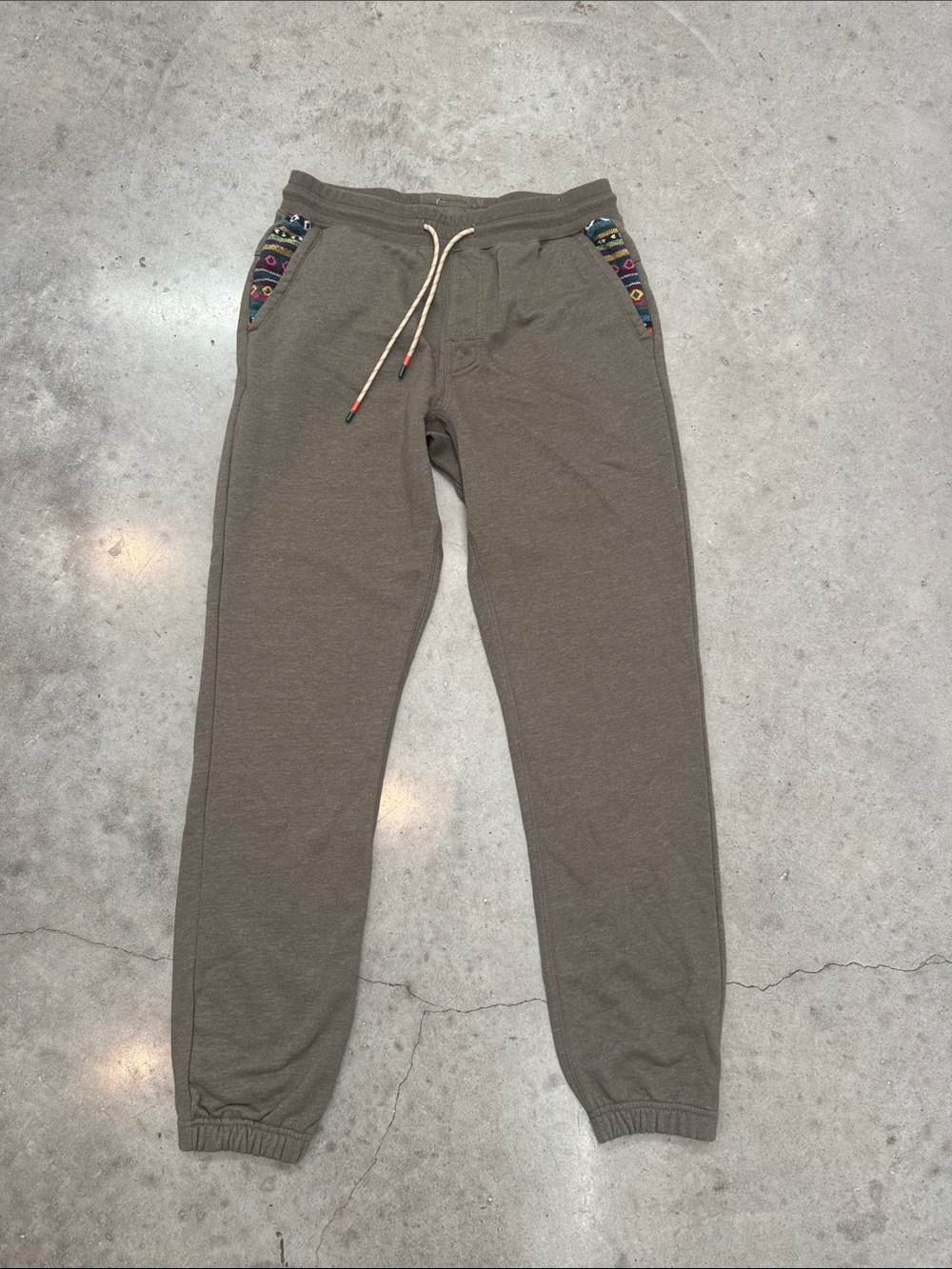 Howler Brothers Mellow Mono Jogger Sweatpants — Olive Heather, Size S
